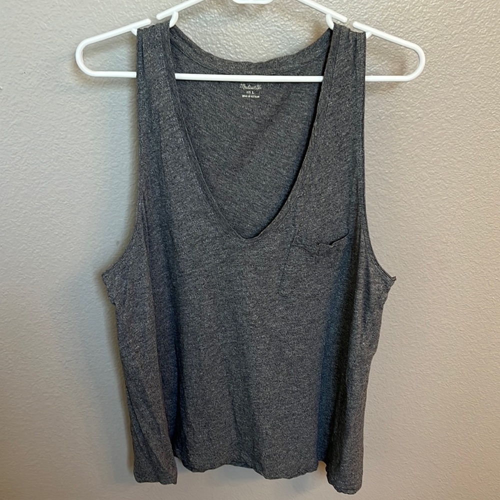 Madewell Pocket Tank. Size L.